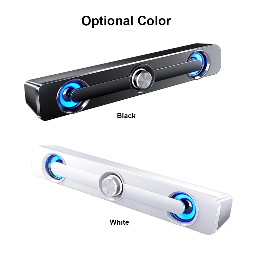 Speaker Bass Tablet Surround Box Laptop MP3 PC Stereo Bar Subwoofer Sound Speaker, for Wired Phone V-111 USB Wired Speaker MP4 Powerful Computer