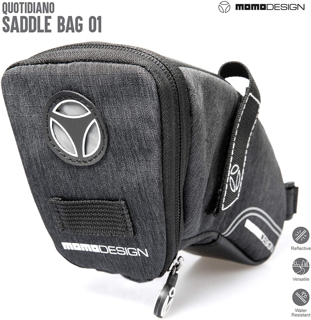 & MOMODESIGN Light Reflective Weather Safe Bike Design Capacity Led Bag for L Saddle Perfect Tail 1.2 Storage of