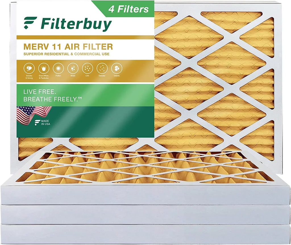 MERV Pleated Filters Air 11 (4-Pack) Furnace AC Filterbuy HVAC 16x36x2