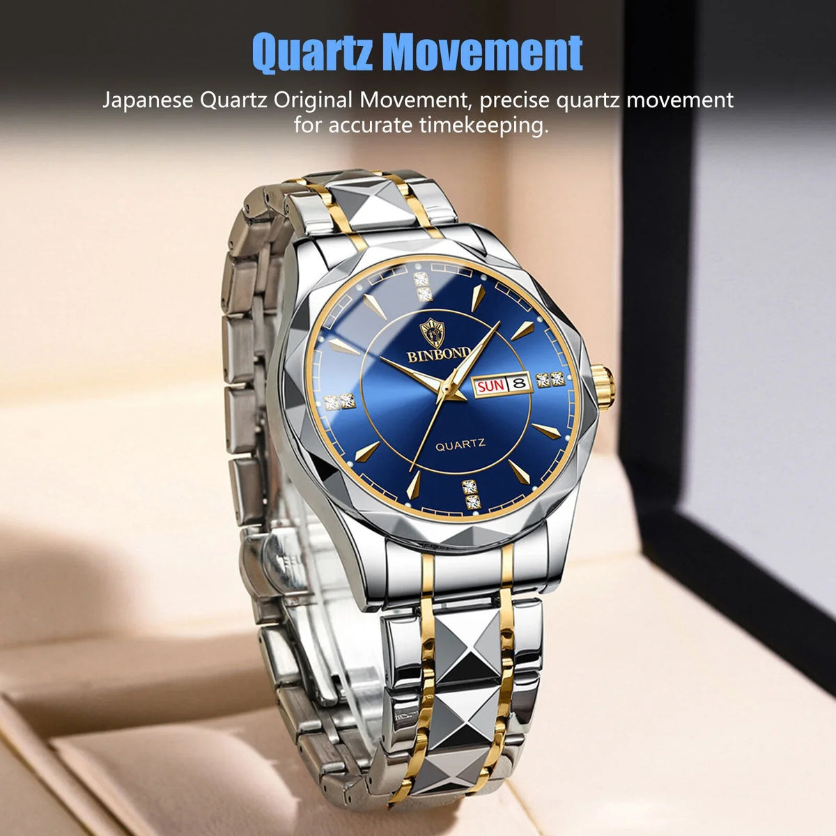 Steel Luxury Quartz Men's Stainless Classic Watch Luminous Waterproof Business