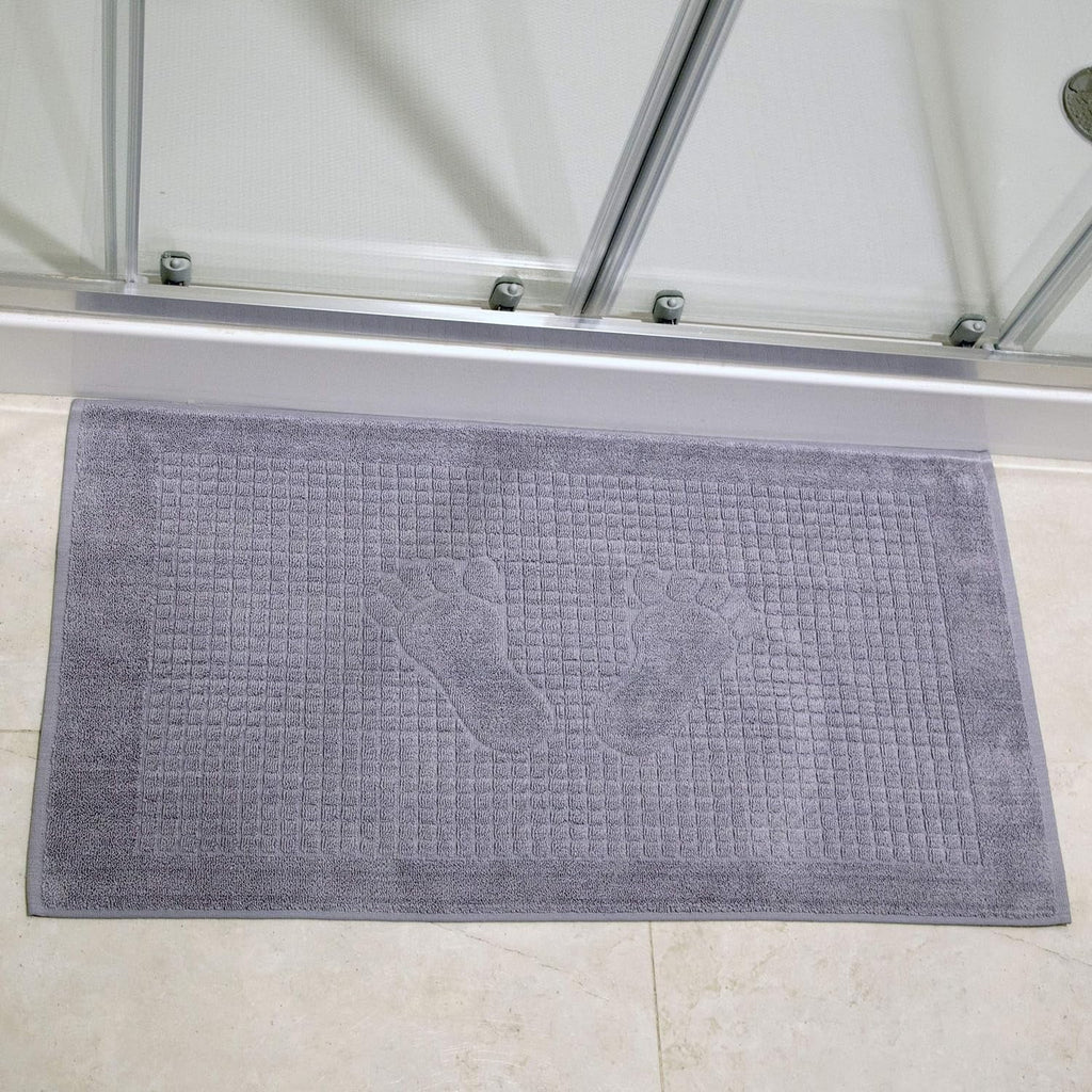 For Pack Grey X Bath Mat Towel Inches 4-100% Cotton Cotton 4 Bath Bathroom Of 34 Turkish Towel - Absorbent Mat Feet Set Set Washable 18 Reversible Floor