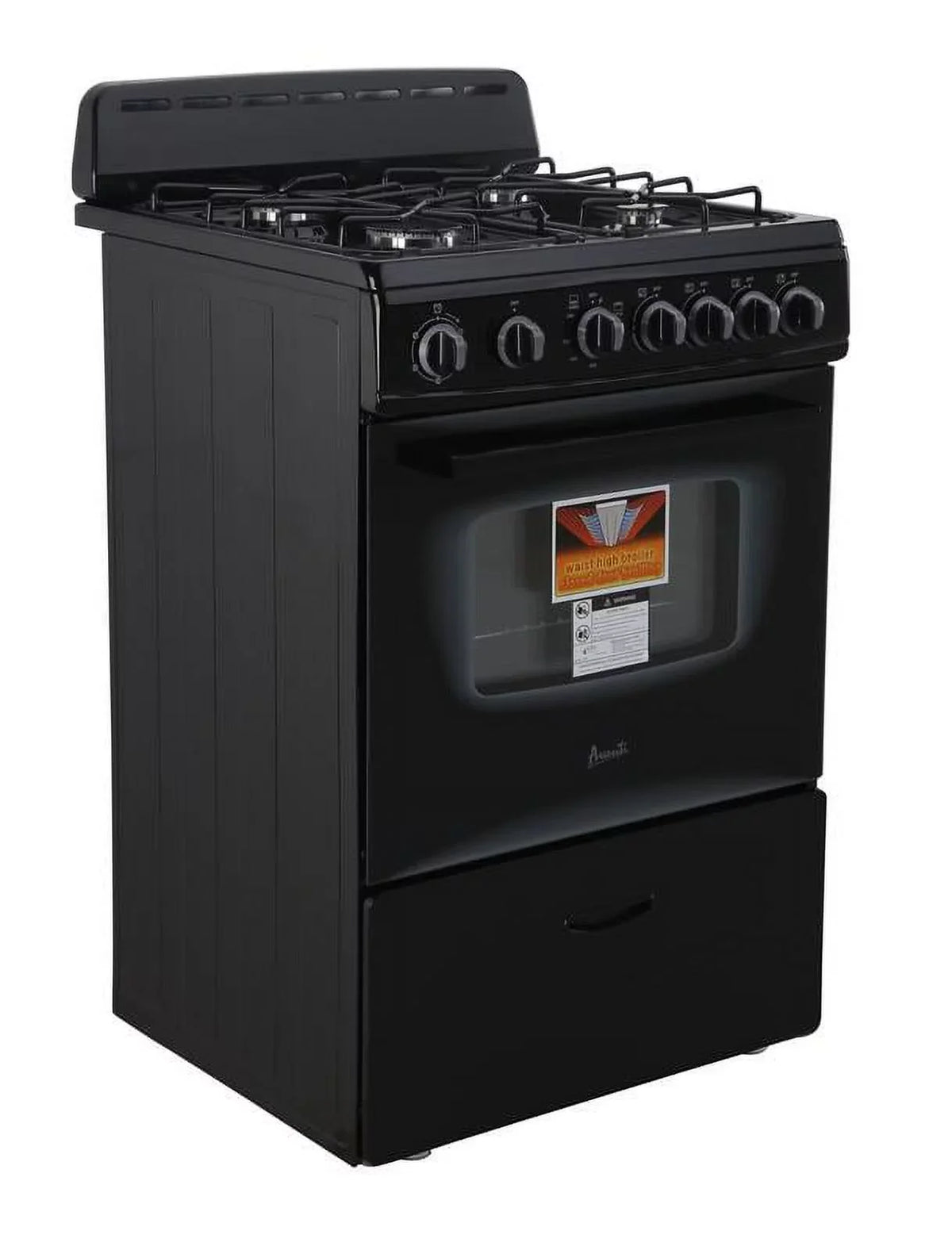 in Oven, Gas Compact 24" Black Avanti (GR2415CB) Range