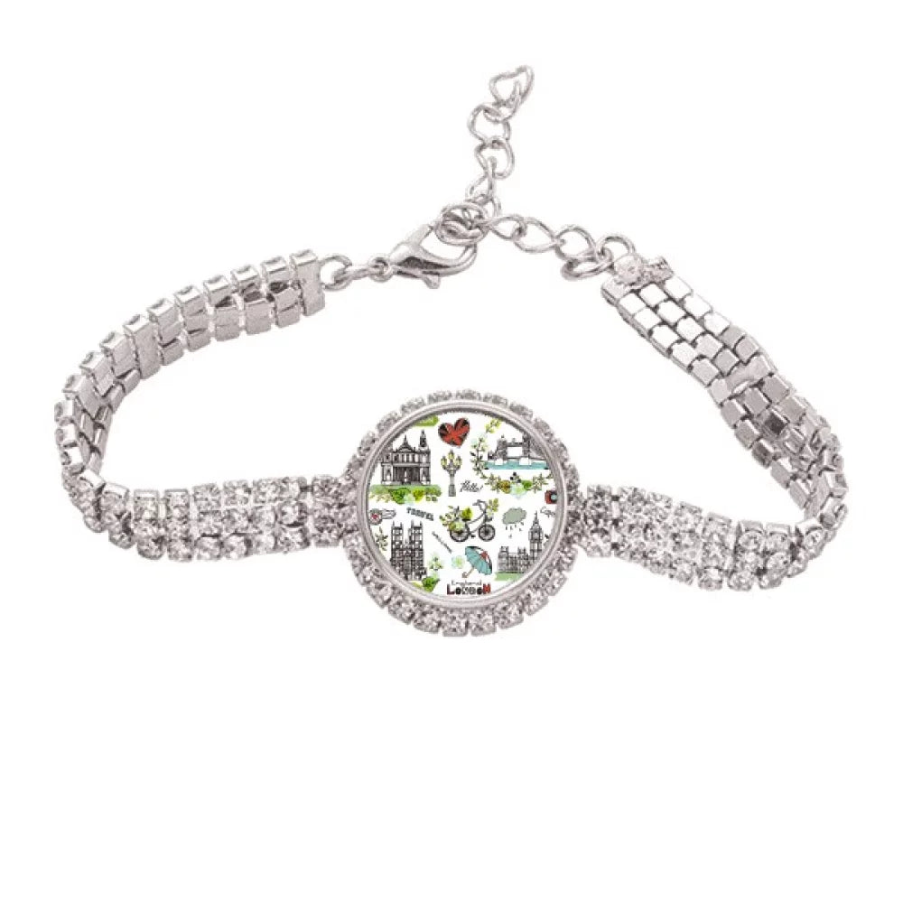 Chain deco Jewelry sp ben Diamond Anklet Bracelet big art england Tennis fashion