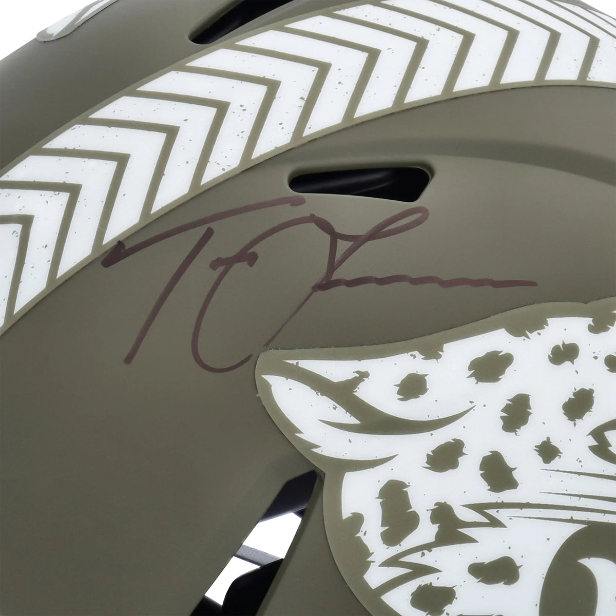 Riddell To Trevor Autographed Lawrence Helmet 2022 Jaguars Authentic Speed Salute Service Jacksonville