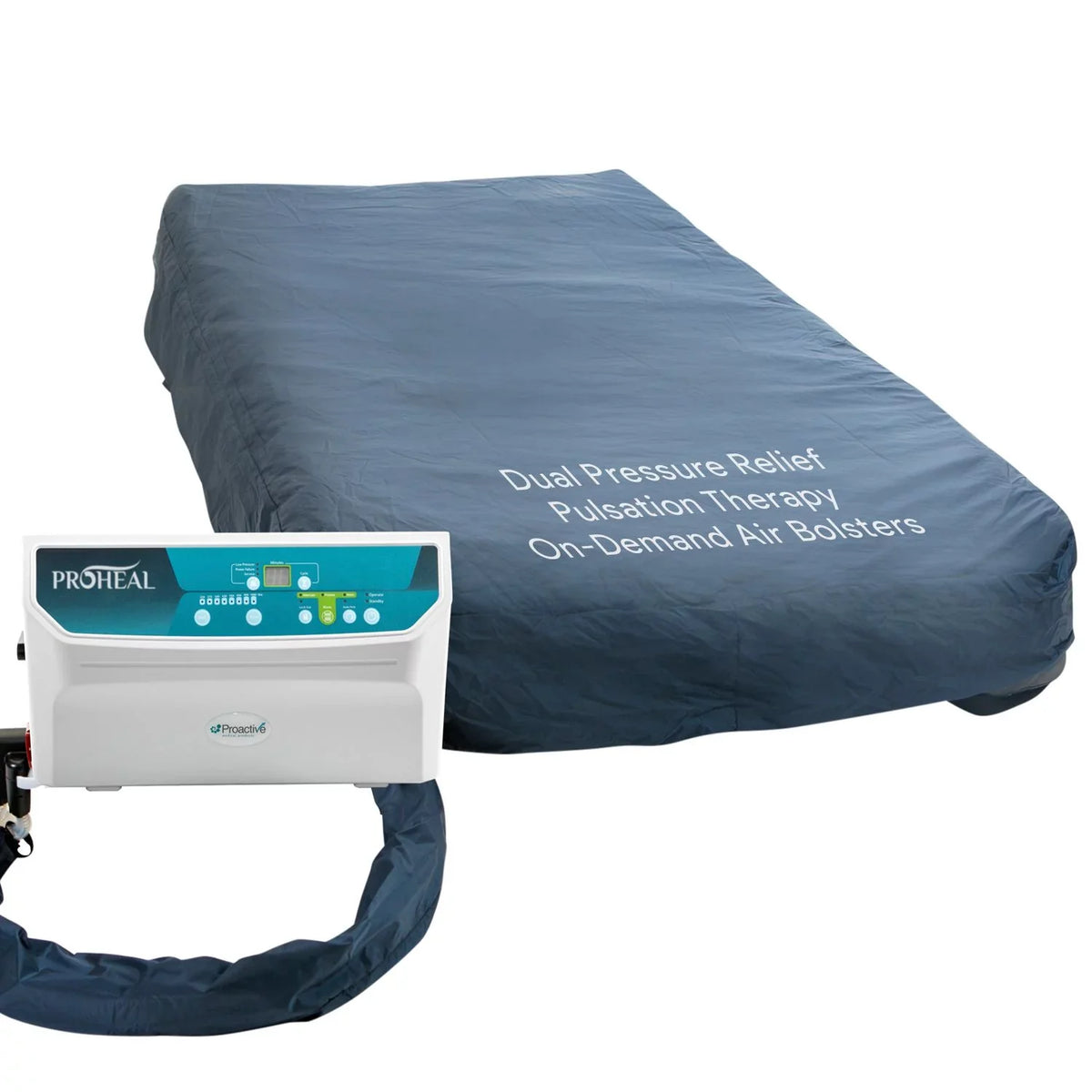 Proheal 8/11" Low Bariatric Alternating 36” & x 80” Stages x with I-IV Air Loss Side Bolsters Pressure Air Mattress - Air Pump