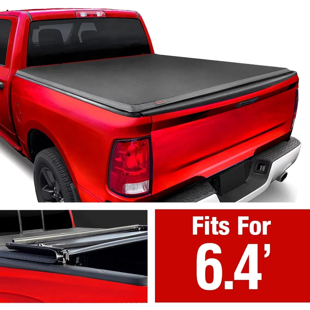 2500 Soft 6'4" Cover 2003-2023 Ram Compatible Bed 2019-2023 Classic Bed MaxMate with TCD484011 (76") Tonneau Truck Quad-fold 2002-2018 3500; Dodge 1500; | |