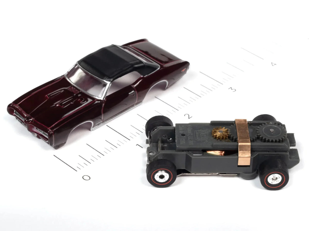 (Burgundy) Scale Car Slot GTO Auto 1969 globe HO Thunderjet Used Pontiac Convertible OK Cars