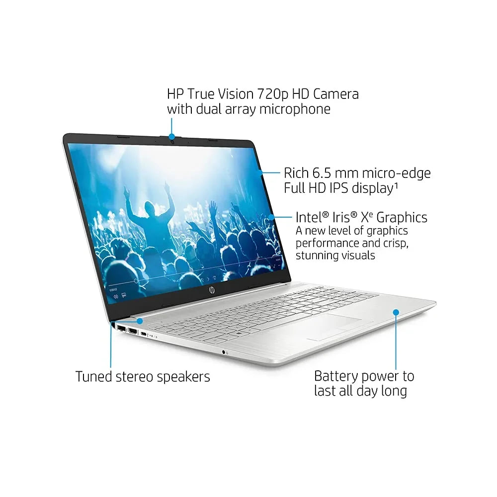 RAM, Silver, 32GB Card USB Computer, Windows 10, Xe 15.6" 512GB SSD, Iris Intel Webcam, 2021 PCIe Laptop HP Graphics, HD Stereo FHD 12GB Gen Speakers, i7-1065g7), Core 11th i5-1135G7(Beats Intel DDR4
