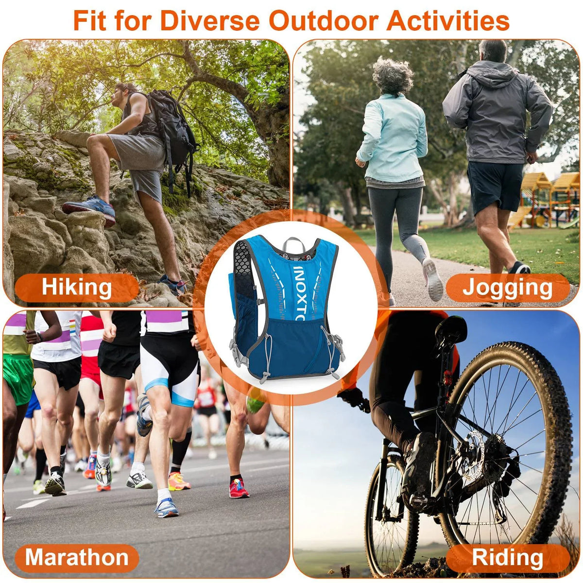 Running Grey for Backpack, Vest Vest with Race Runing liquid Running Hydration Pack liquid Hydration Cycling iMounTEK Hiking 2.4L Bag Marathon Trail Bladder