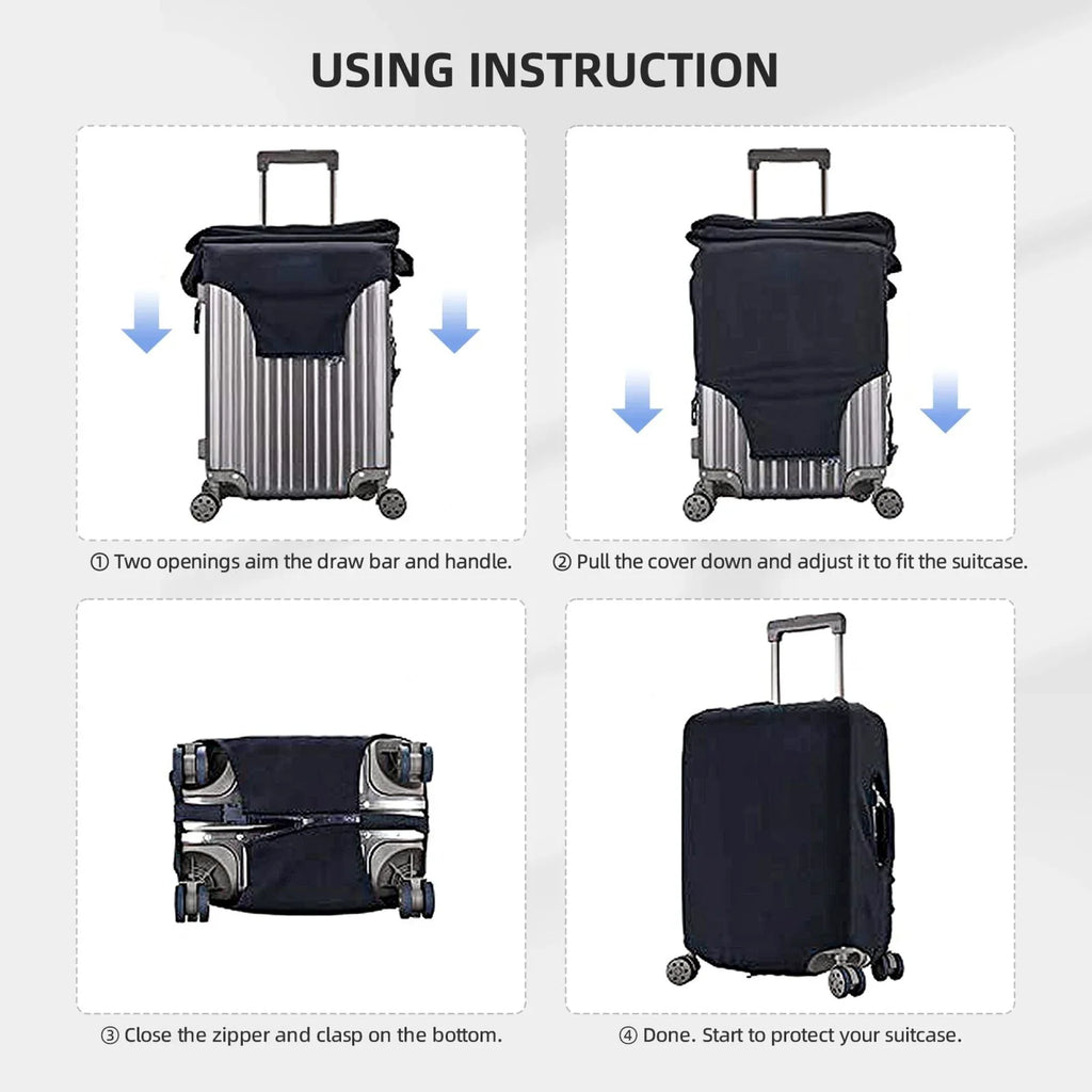 18-32 Noah'S - Ark2 Print Luggage Washable Inch Cover Fits Fashion Animals On Protector Luggage Junzan Suitcase