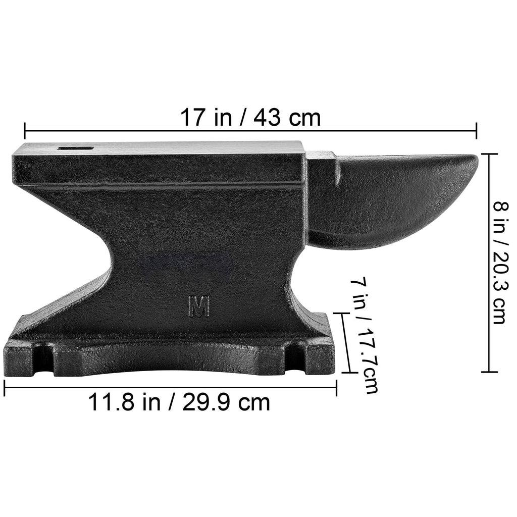 LB/45KG 100 Anvil Iron W/1.2in Beck BENTISM Square Iron Blacksmith Hole Single Cast