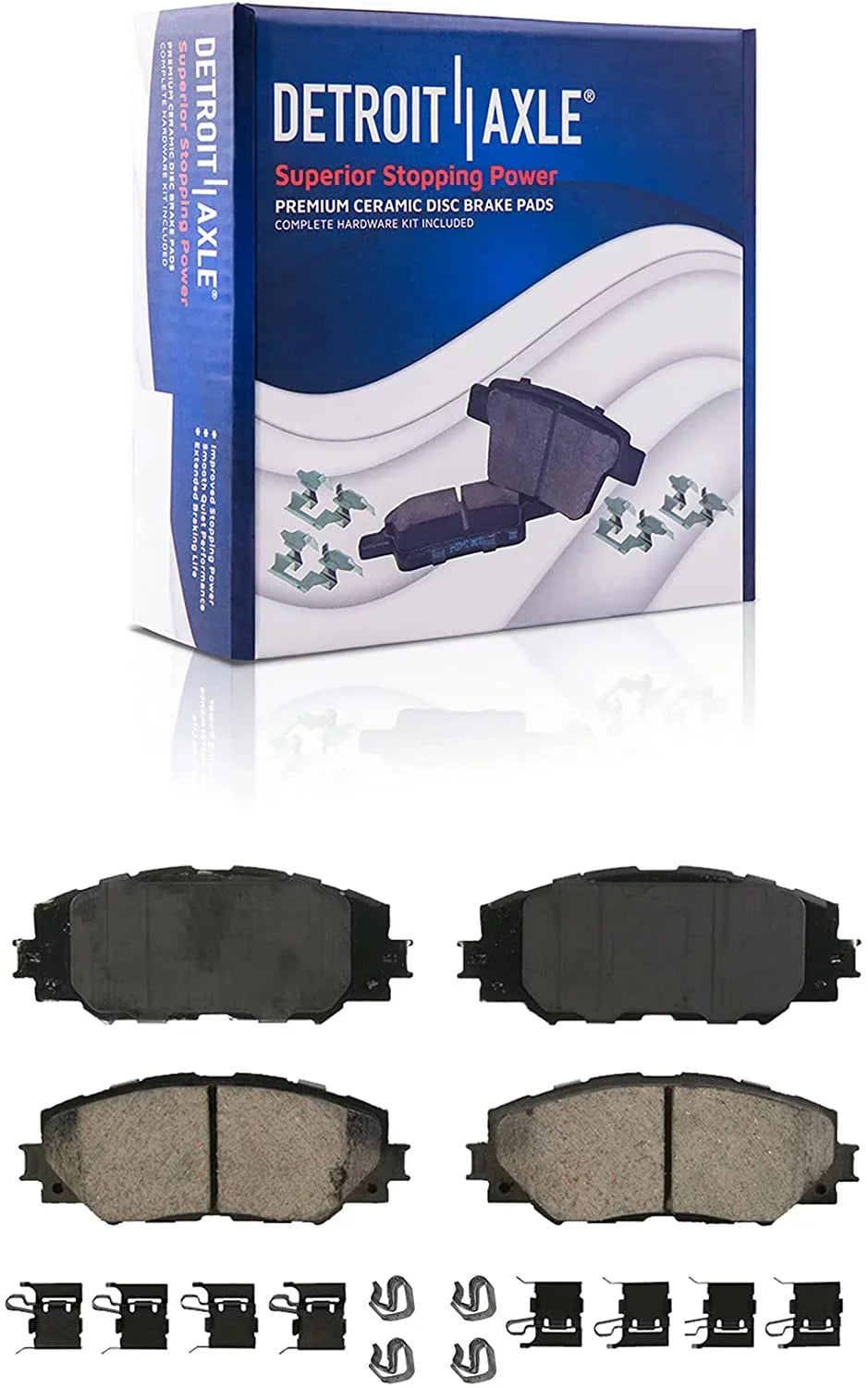 2013 Front Kit 2010 Ceramic Disc 2014 Detroit Brake Toyota - Pads Matrix Pontiac 2009-2019 2009 Brake Brakes Scion 2008-2014 xD Vibe, Replacement for Corolla Axle 2012 2011 Rotors