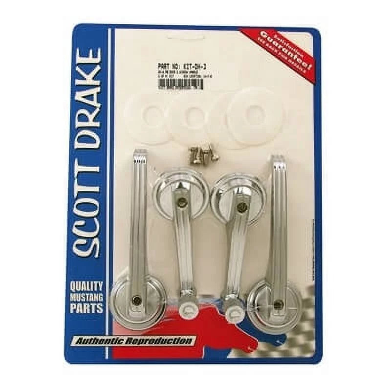 Window Handle Kit Scott 1965-1967 Crank Drake Door KIT-DH-3 Fastback &