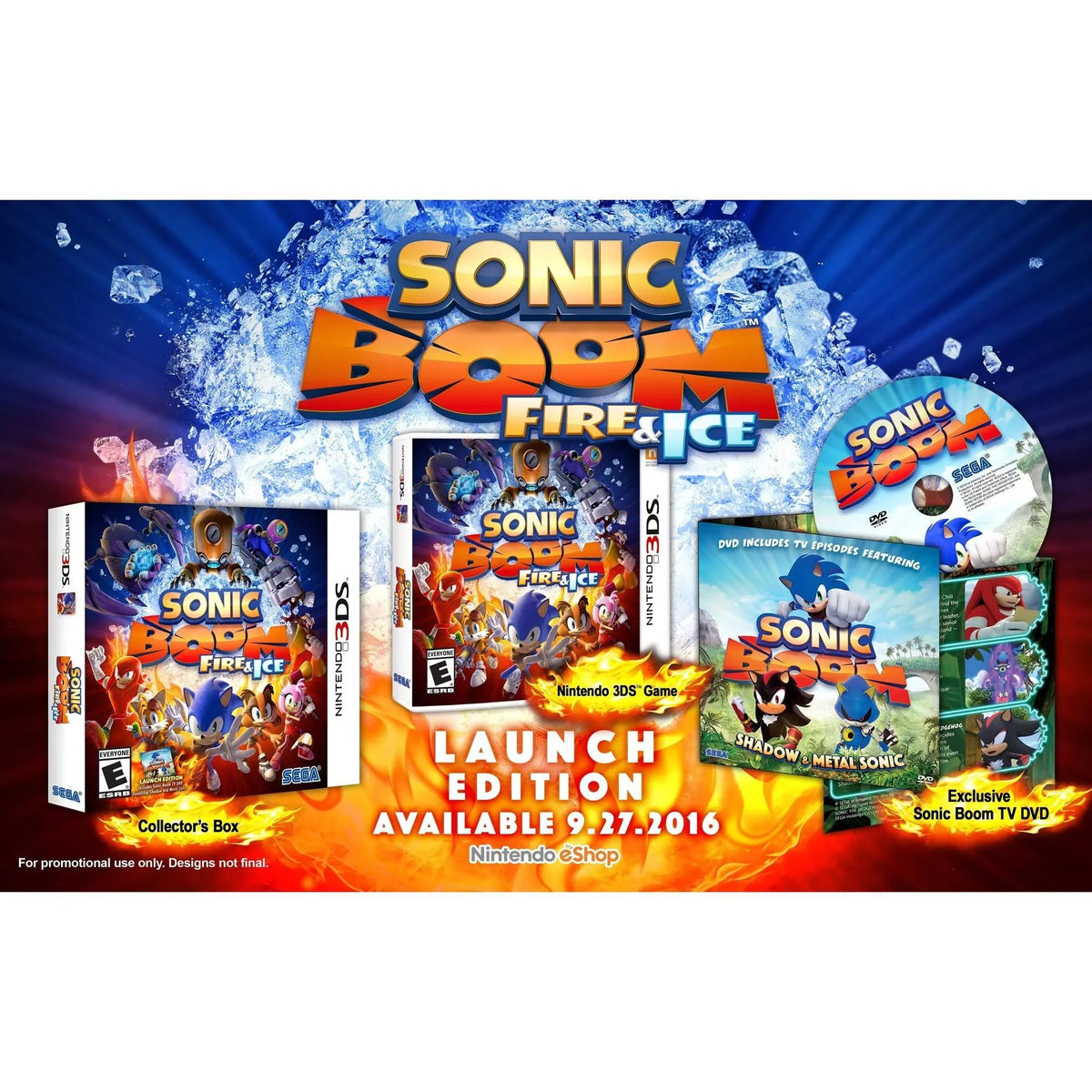 Sonic Ice Sega & Boom: Fire