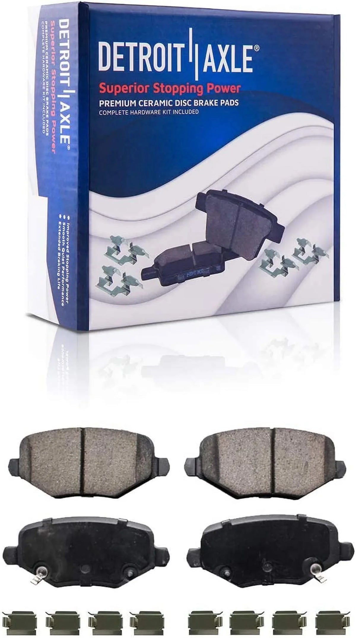 '- Brake Brake 12" Rotors] Rear Grand inch Country C/V Ram & w/Hardware Pads Detroit Replacement Brakes Ceramic inch Dodge Town & Front for Journey Axle Routan Kit Rotors Disc Caravan [11.98" Chrysler