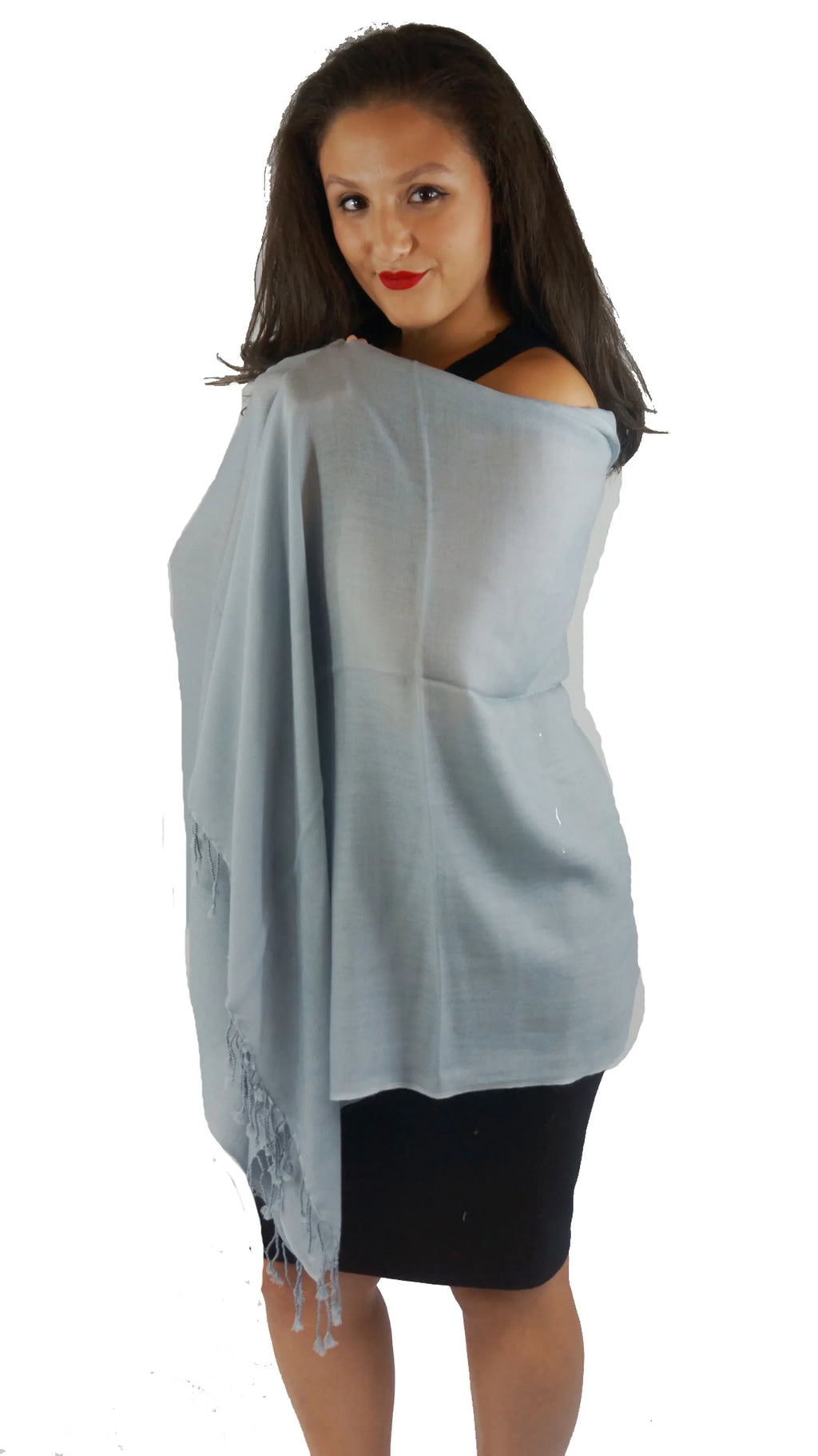 Scarf/Wool/Silk Grey) Shawl/Cashmere/Cashmere Scarf/Pashmina (Silver Scarf/Scarves/Shawl/Shawls/Stole/Wrap/Pashmina