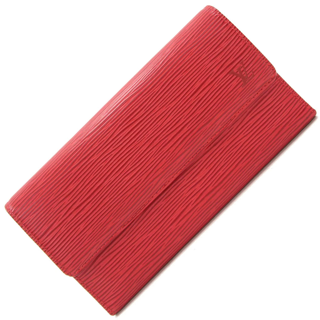Tri-Fold Pre-Owned (Good) Tresor Ladies M63387 Castilean International Wallet Porto Epi Red