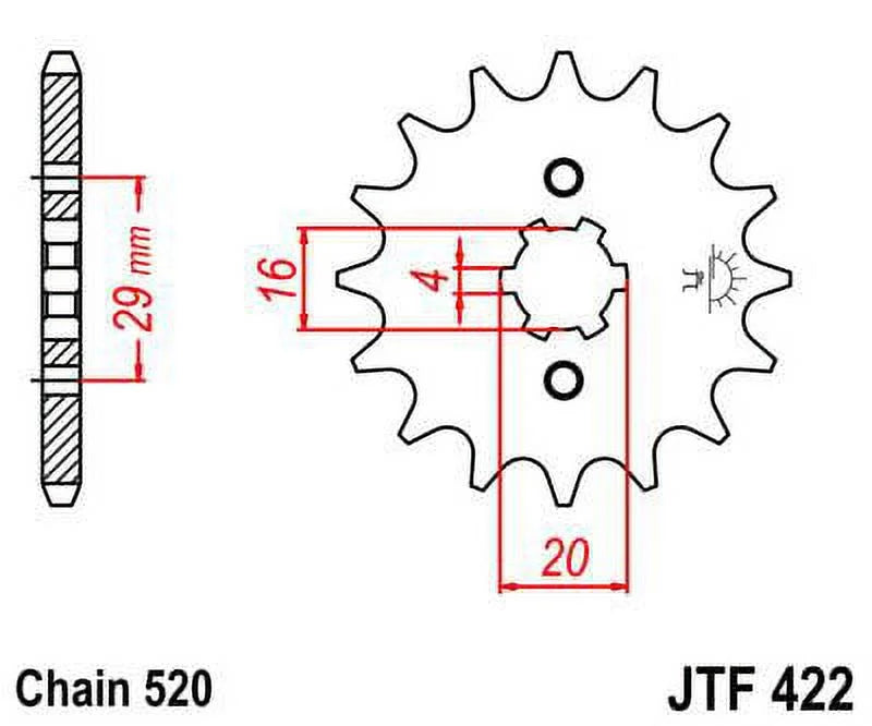& YAMAHA Front Rear IT125 Sprockets for Sproket G,H-USA JT 80-81 Kit