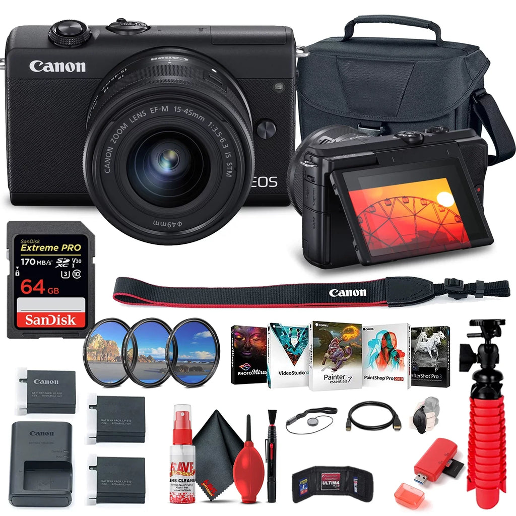 with Canon Digital Mirrorless M200 Lens 15-45mm More (3699C009) Camera EOS +