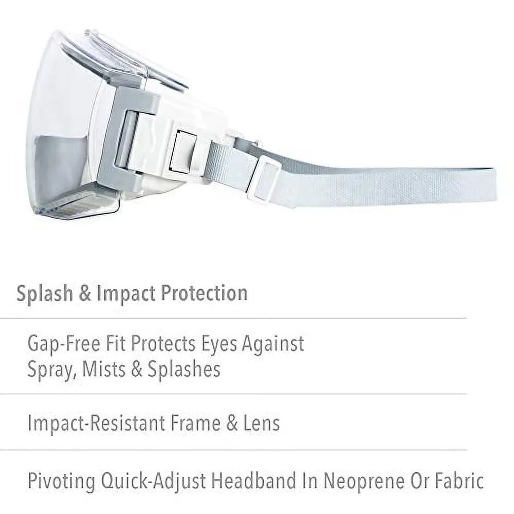 Safety Honeywell (S3960C), with Anti-Fog Headband Uvextreme Neoprene Gray Clear & Universal Stealth Uvex Body Goggles Lens,