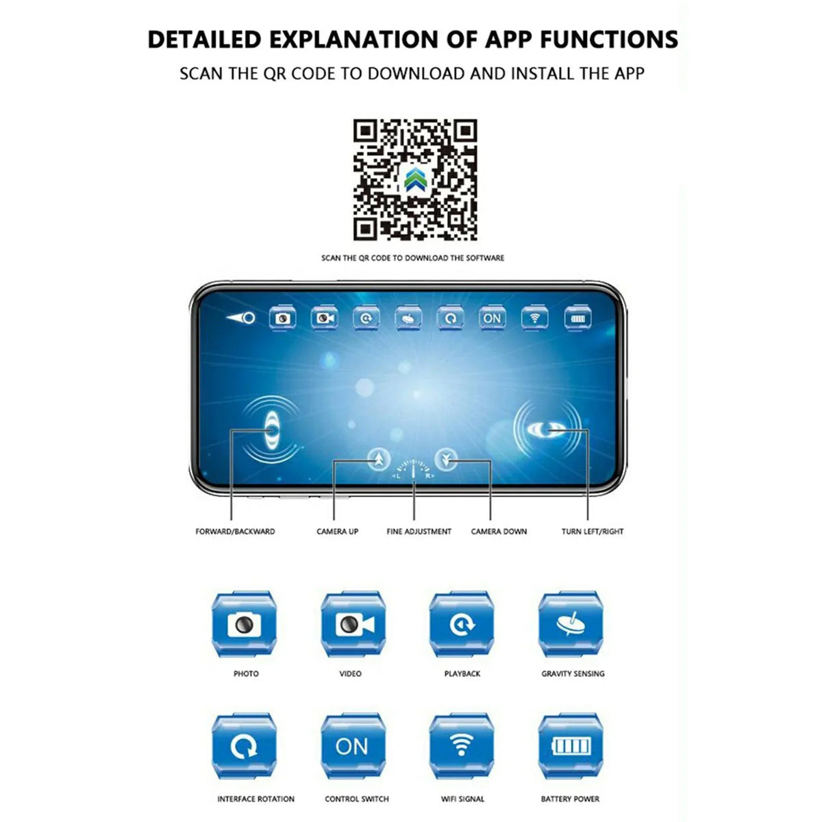 Boat Remote Black WiFi Control with Remote moobody Visual Control