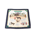 NATIONAUX Kare90 HARAS (Good) Scarf Navy LES HERMES Hermes Pre-Owned