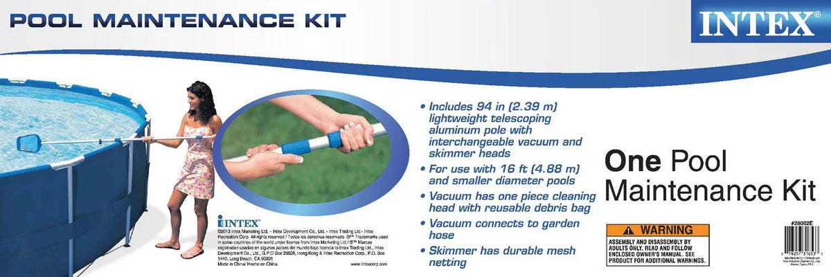 13' Intex & Swimming Set Maintenance Pool Pool x Above 12" Kit Ground Cover Easy