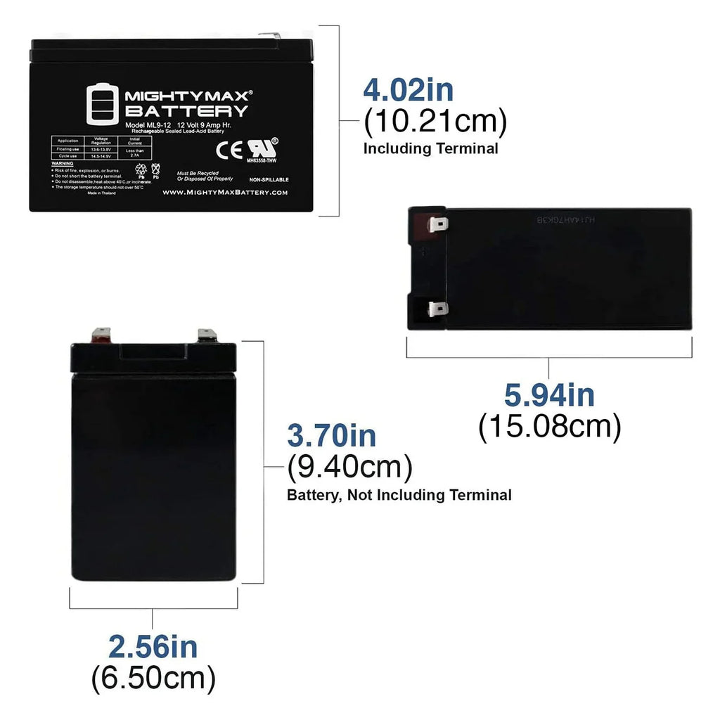 Battery 12V 4 500 - Merida Bike 9Ah Pack for Replacement Electric PC