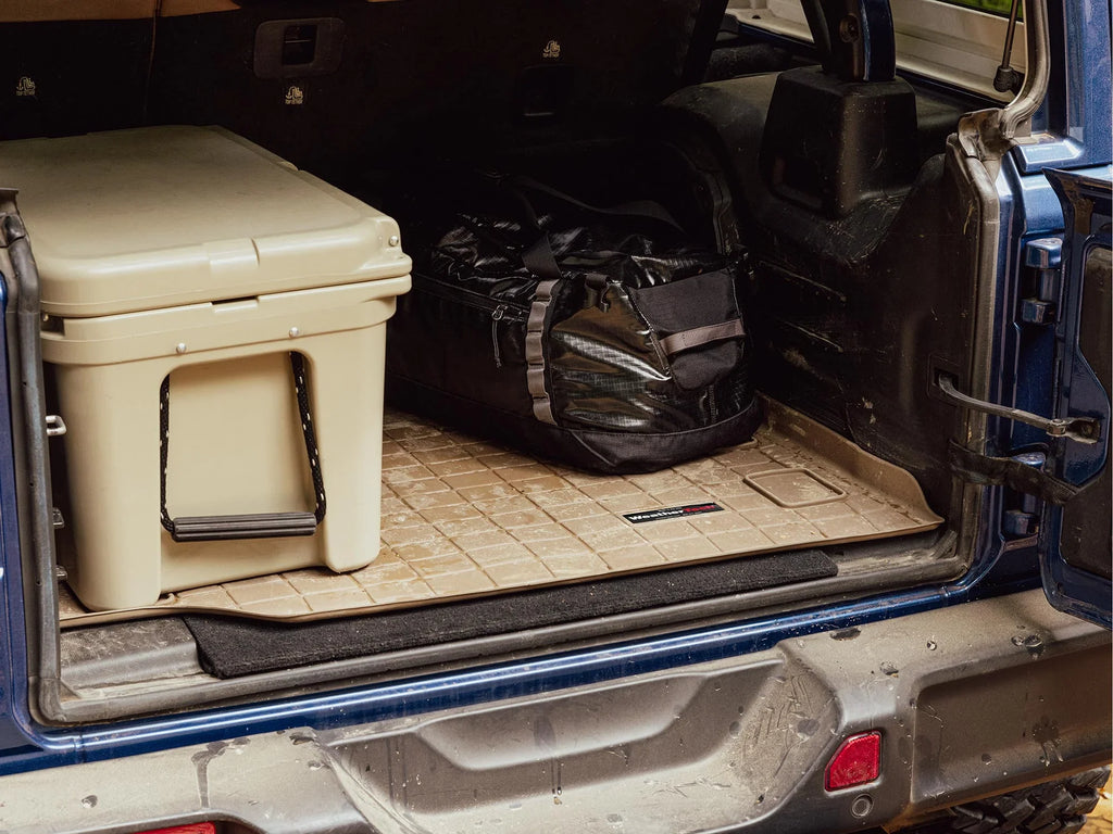 Mariner, Bumper Cargo Trunk Liner Seating with Grey Tribute with Row Escape, 2nd Protector, Bumper Behind WeatherTech Protector - With compatible