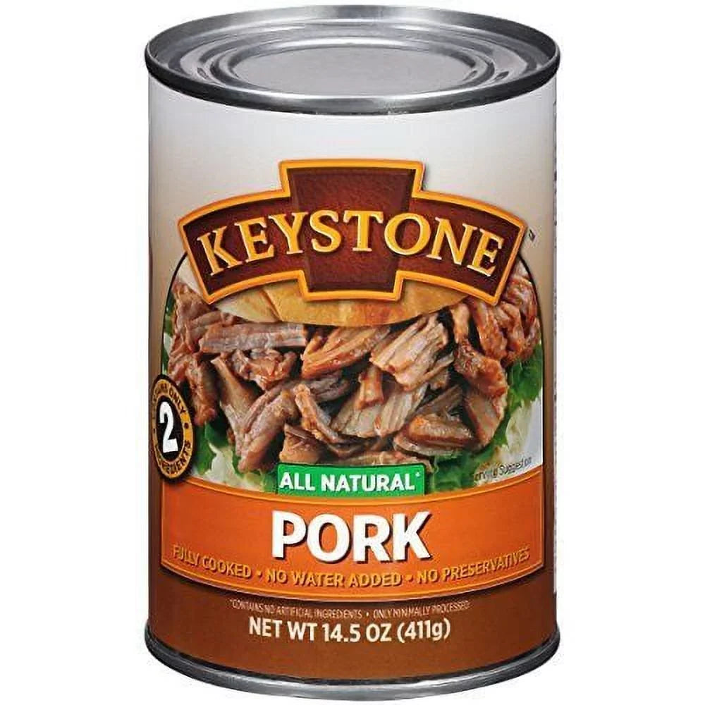 oz Pork Cans Survival Camping of 14.5 Emergency Keystone Backpacking Ready Pack) For Pack to Natural 12 Eat- Hiking Can Food All and (12