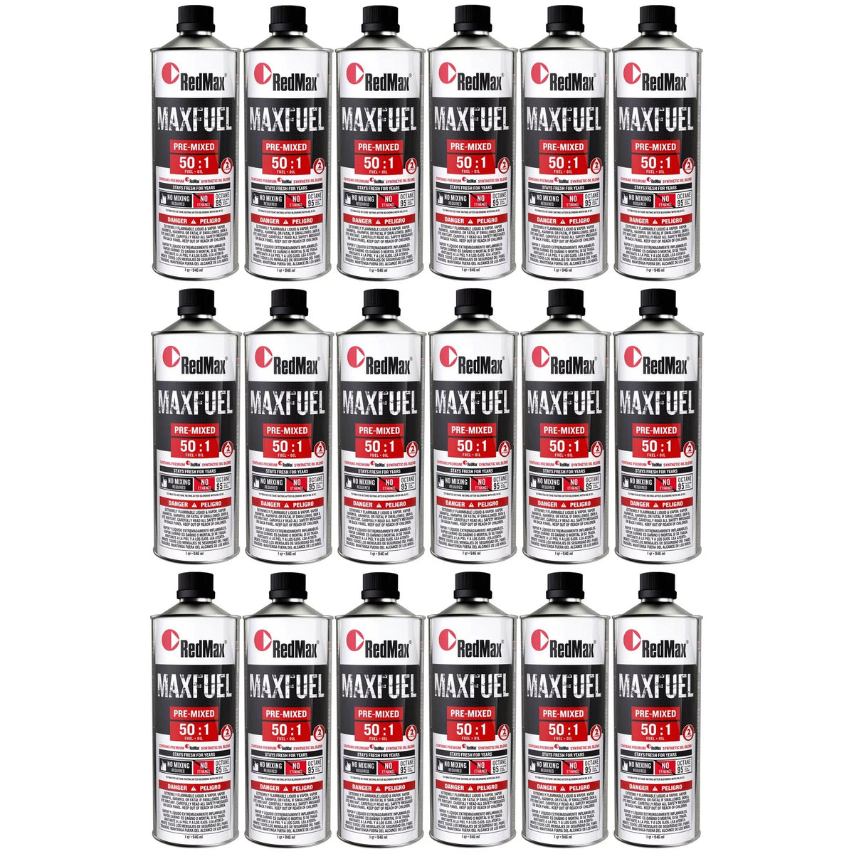 2-Cycle Quart Oil Fuel Octane 50:1 Pack 581158801 Engine Pre-Mixed 94 18 RedMax