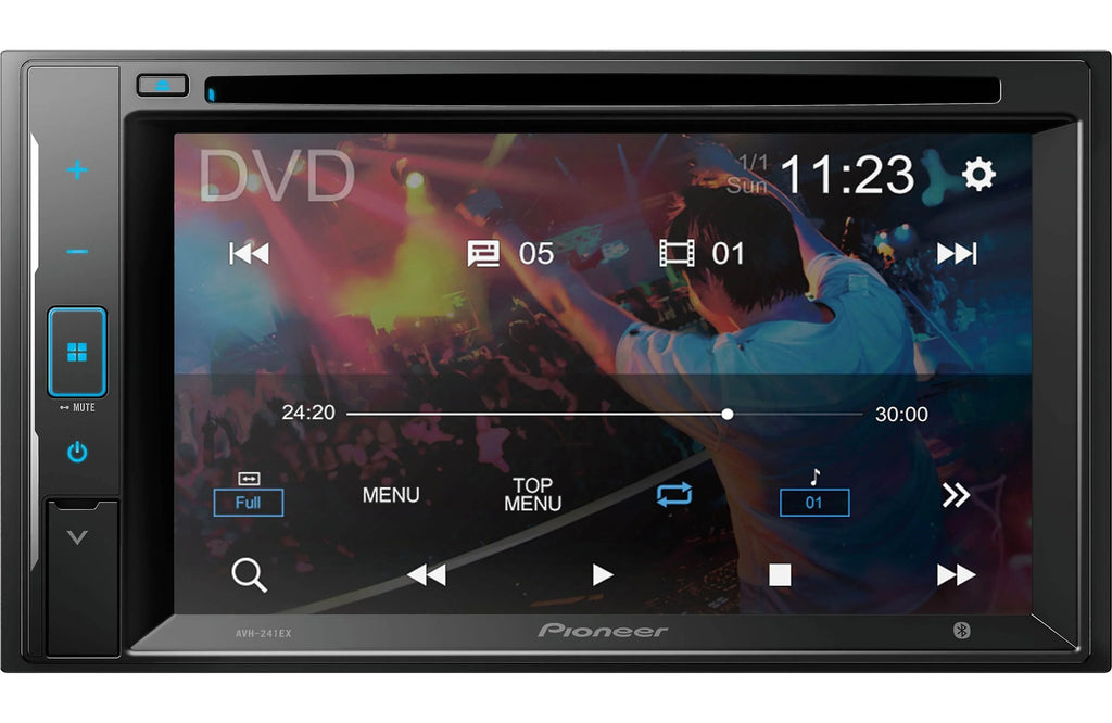 Receiver Pioneer AVH-241EX License with Backup Camera DVD Plate