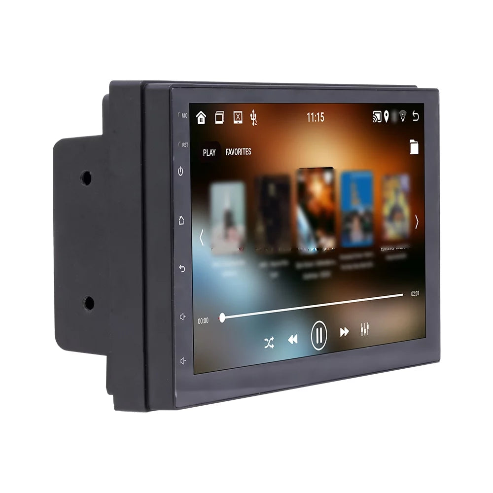 Shinysix 7 Inch Radio GPS Backup with Calling/Reverse Wheel 11 Link/Hands-Free Android Car Touchscreen WIFI/AUX/U-Disk/Phone Stereo Navigation Support Control with Double Din Camera Picture/Steering