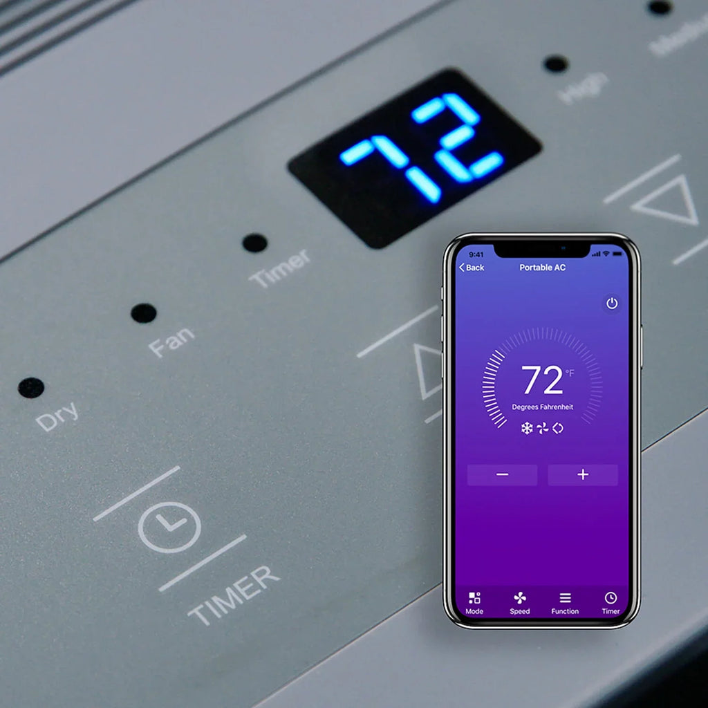 for 300-Sq. Quiet Voice SMART Control Air up Emerson with Portable Remote, Ft. Conditioner and Kool Rooms Wi-Fi, to