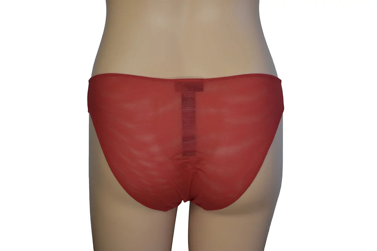 Perla La Brief Mesh Women's Red (XS) Silk