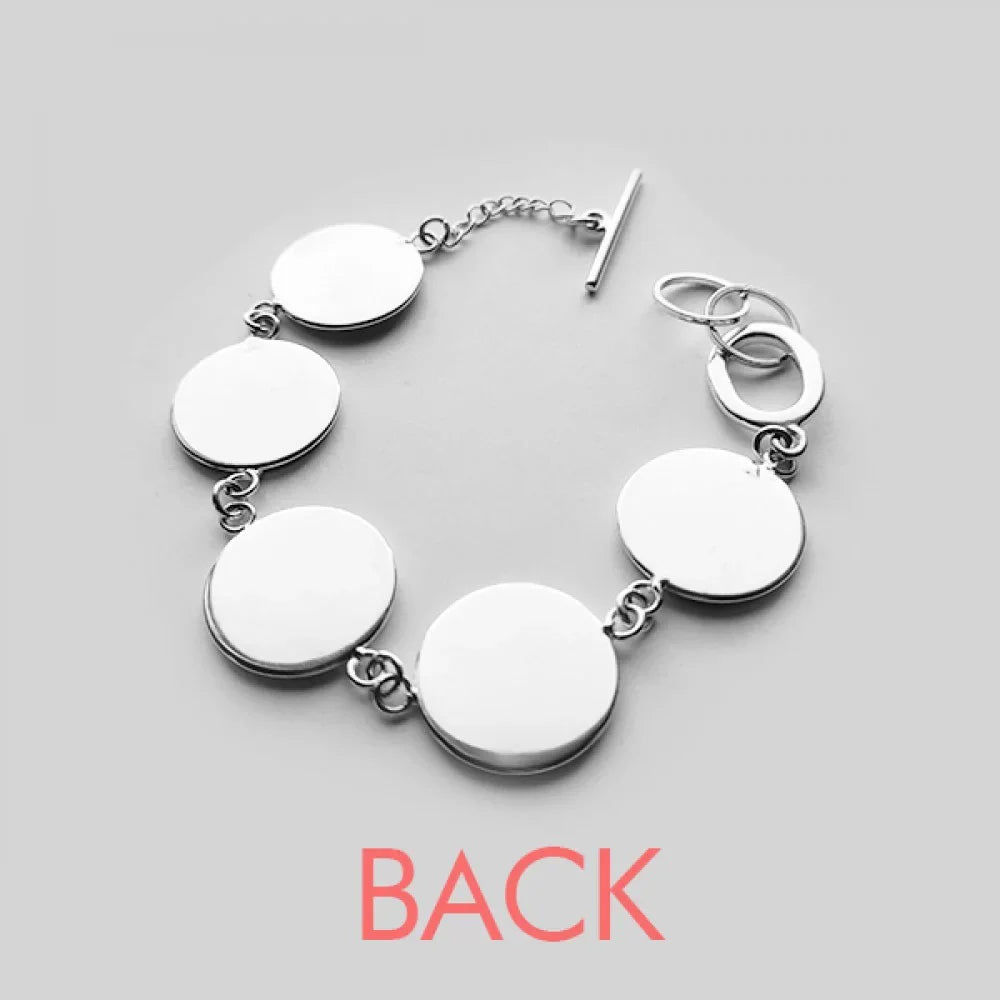 Heart Chain Design Jewelry Pattern Charm Bangle Electrocardiogram Bracelet