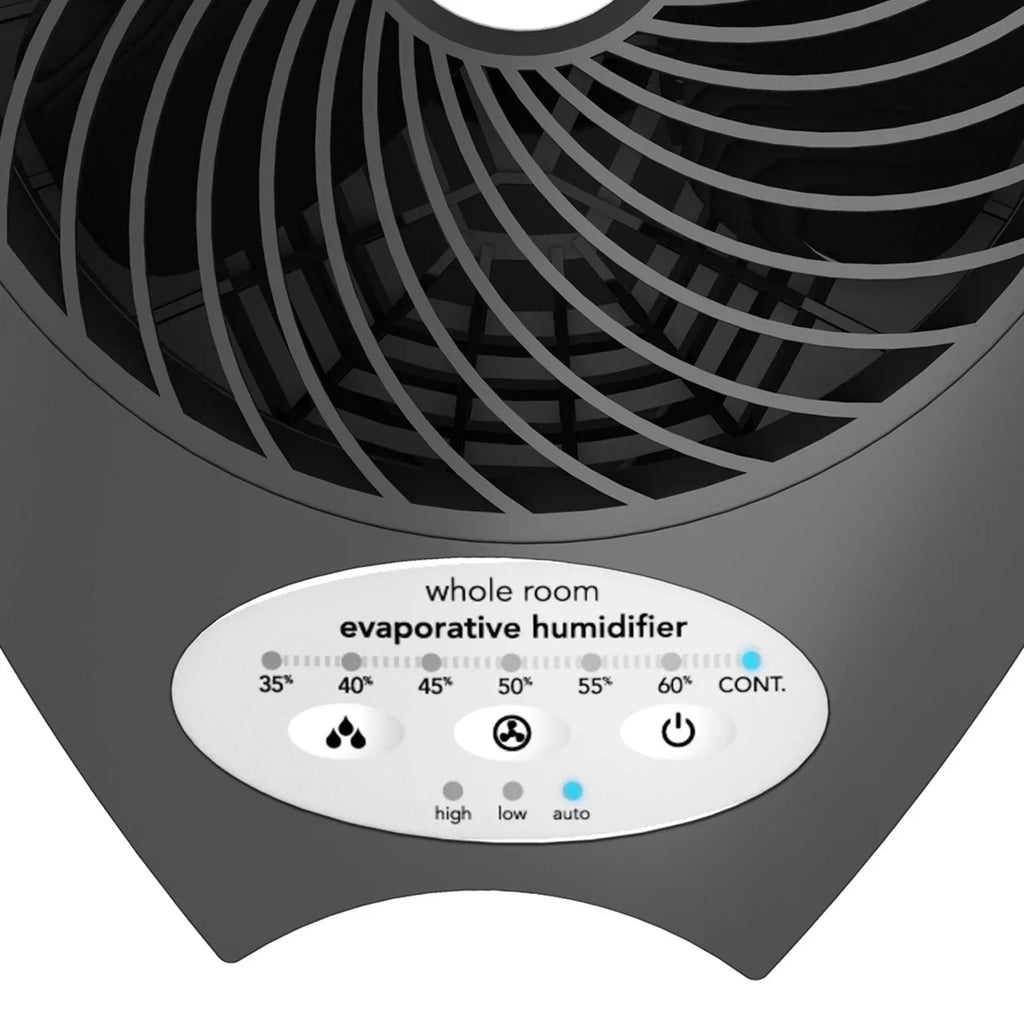 ft Evaporative Vornado Evap3 sq Humidifier, Room Coverage, 700 Whole Black