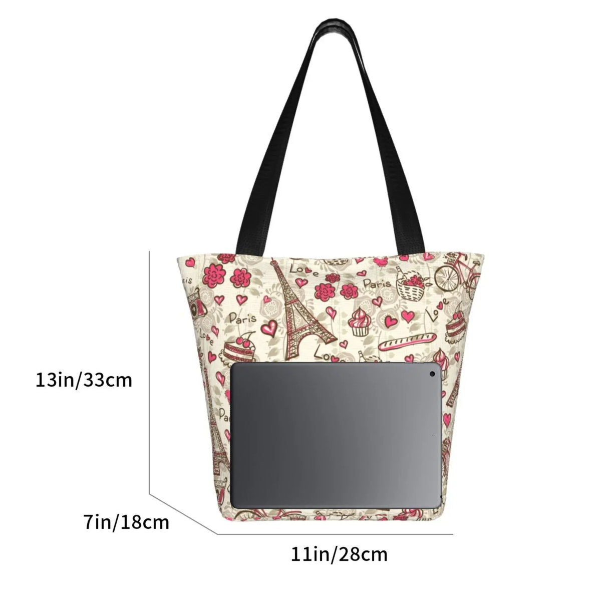 Handbags Hobos Bag,Shoulder Bag Capacity Tote Women'S Large Shopping Lukts Vintage Paris Bag