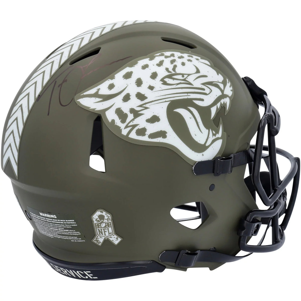 Riddell To Trevor Autographed Lawrence Helmet 2022 Jaguars Authentic Speed Salute Service Jacksonville