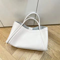 Oversized Bag（White） Leather Tote Bag Bags,Genuine Capacity for Vegan Women,Slouchy Leather Nvzi Shoulder Work Large Tote