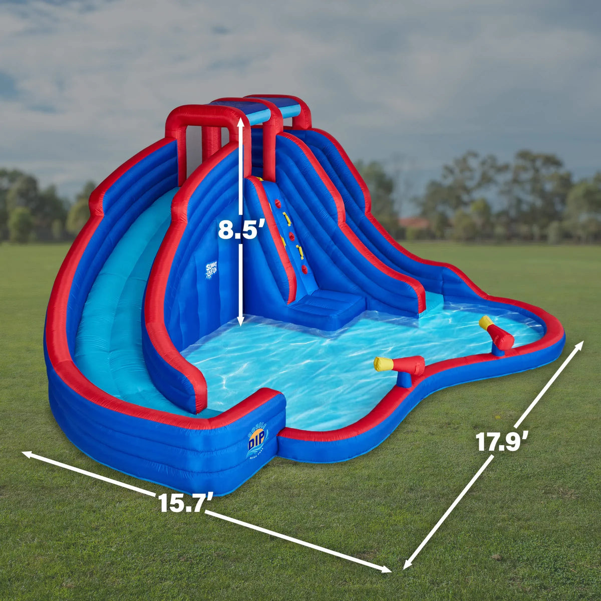 & Kids Slide Water Water Park Backyard up Sunny Fun & Inflatable Blow for Pool,