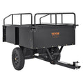 750lb 15 for with ATV Utility Mower Capacity, Cart Feet VEVOR Duty Riding Heavy Lawn Trailer Cubic Dump Trailer, Tractor Garden Steel