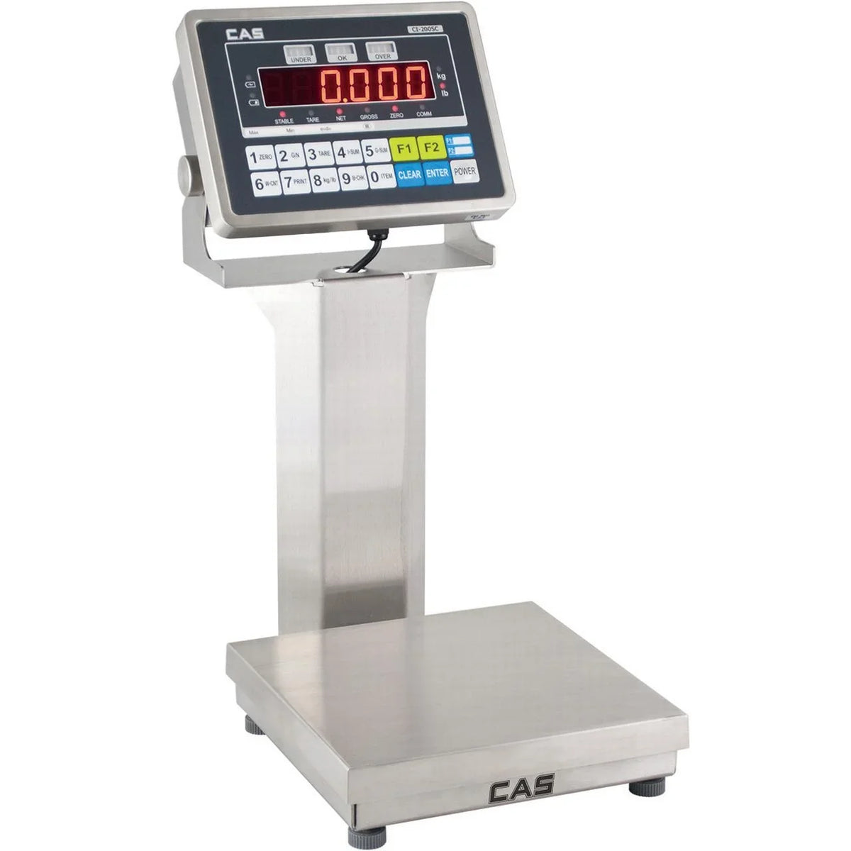NTEP Checkweigher 0.05 GP-15200BS, CAS IP65 Display, lb w/ Scale x lb, LCD 200