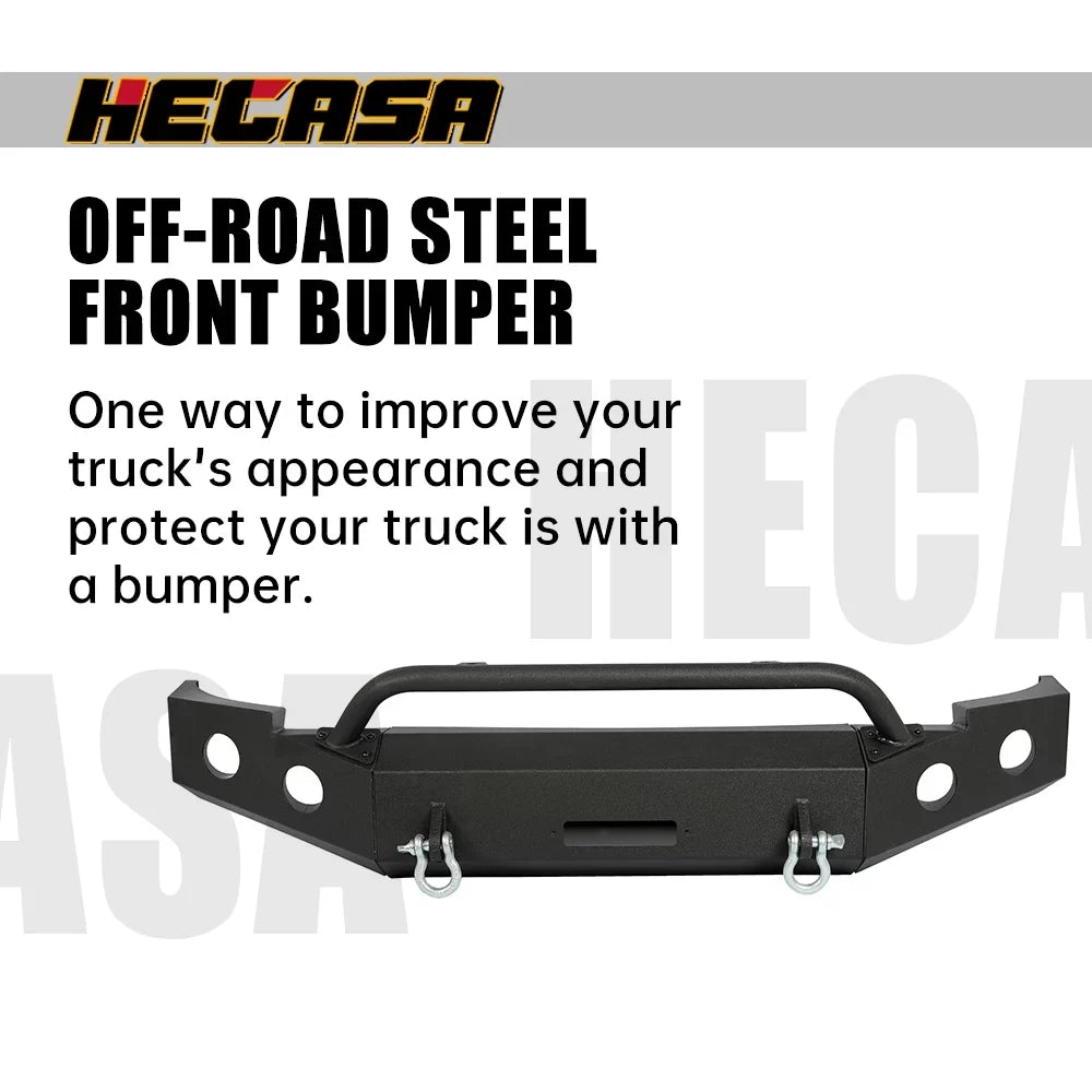 Front 2008 Push 2013 W/ 3-Piece 1500 D-Rings 2007-2013 HECASA Bar 2012 Bumper 2010 for Silverado 2009 Chevy Modular 2011