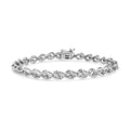 Color, .925 Link Silver Promo - Diamond Sterling 7.25" Clarity) Cttw Round-Cut I3 Bracelet 1/10 (I-J