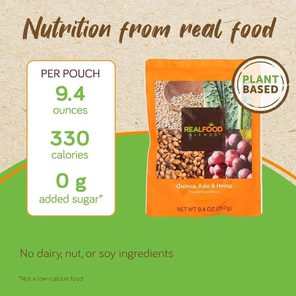 & Meals 12) of Hemp for Tube Fed - Blends People (Pack Real - Food Kale 9.4 Quinoa, - Pouch Oz