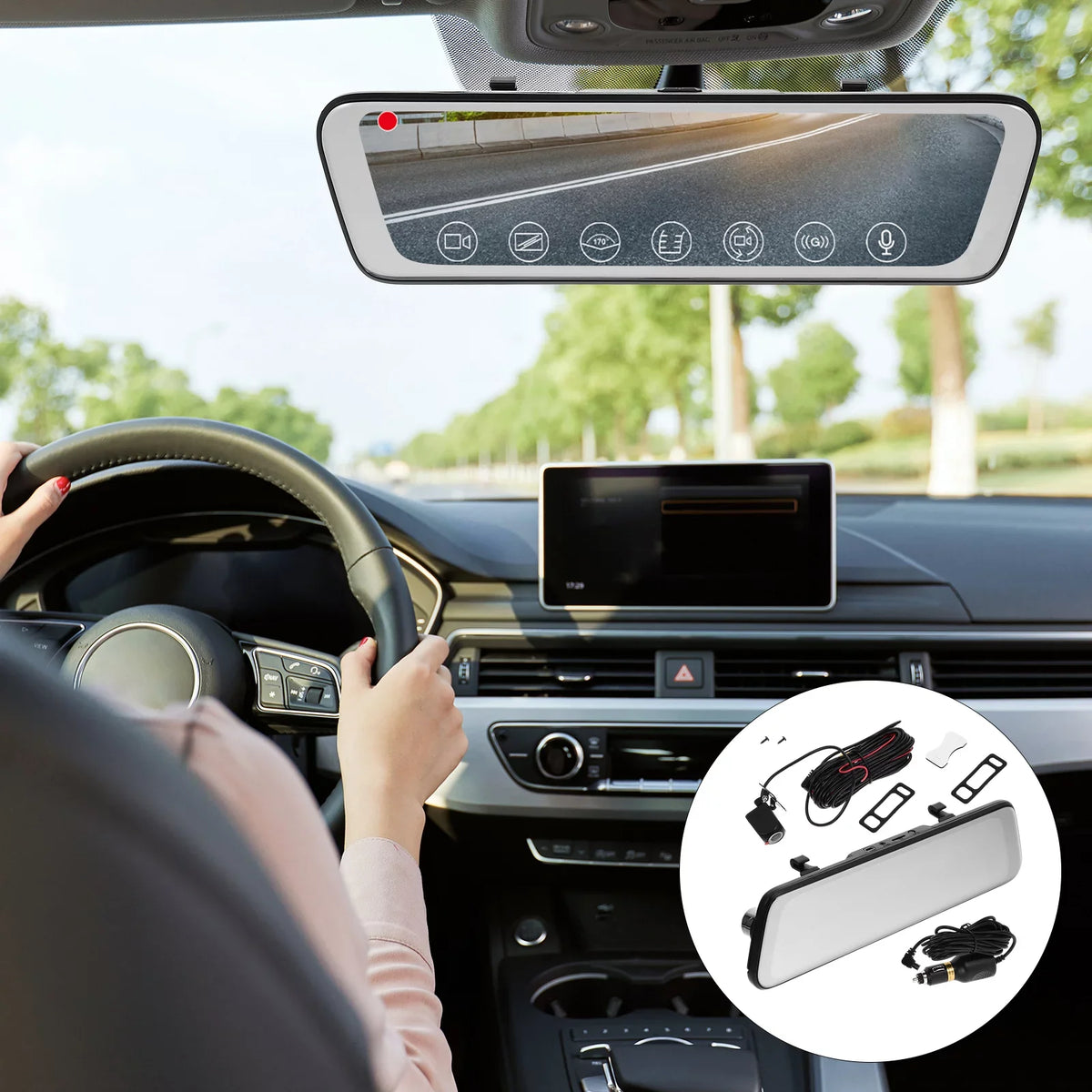 Recorder 1080P Recorder Backup and Dash Cheefull Camera Dash Rear Camera Front Vehicles Camera Driving Car