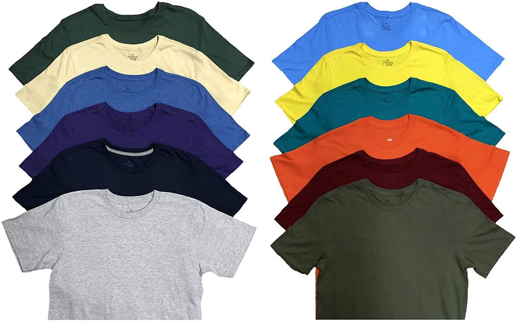 Pack Tee Cotton of Sleeve Shirts Pack Small) (60 Tshirts Assorted Mens Tshirts, Wholesale Mens Bulk A, 60 Crew Pack