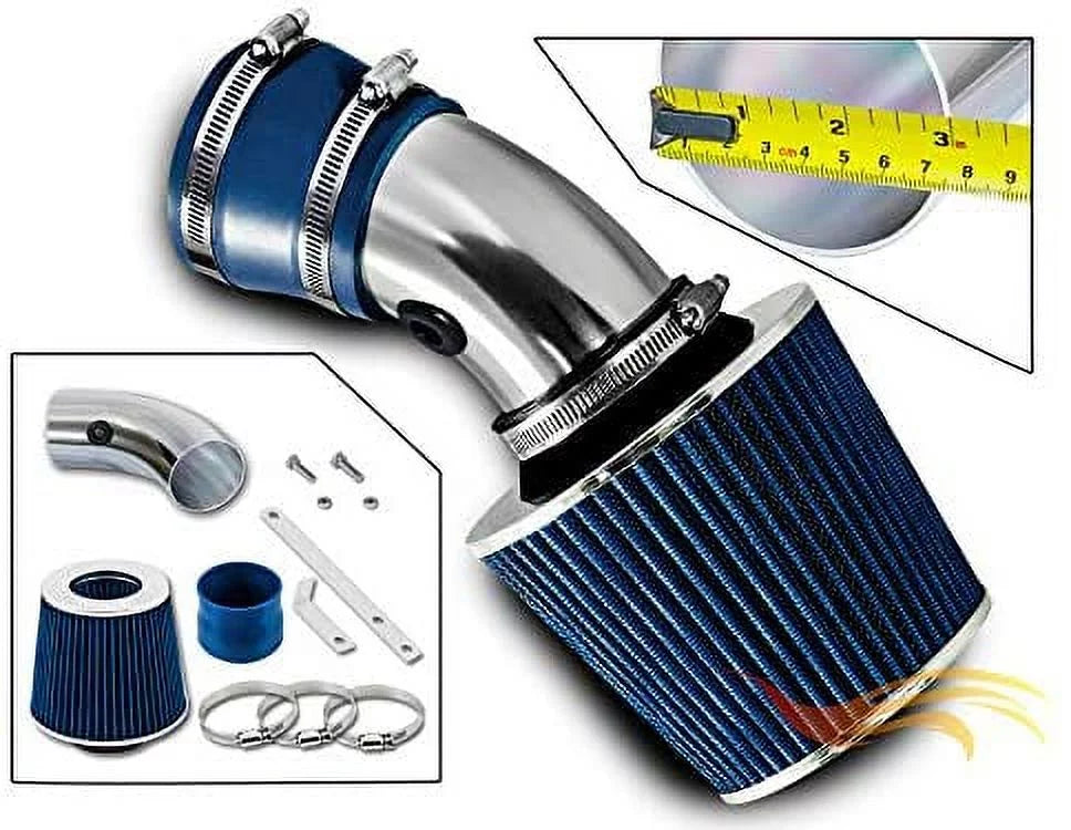 For Impala Air + / Carlo â€¦ Monte Compatible 3.8L Filter Short 98-05 Intake Racing BLUE 00-05 Combo Ram 3.8L Rtunes Kit