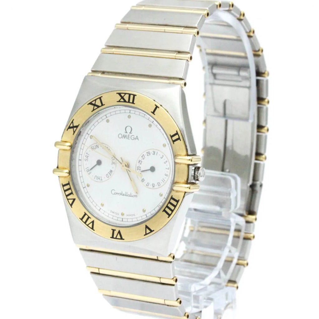 18K Constellation (Good) Watch 396.1070 Pre-Owned Steel Gold Polished OMEGA Day Date BF566004